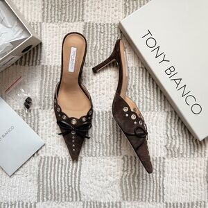 Tony Bianco Shae Mule in Espresso Suede
